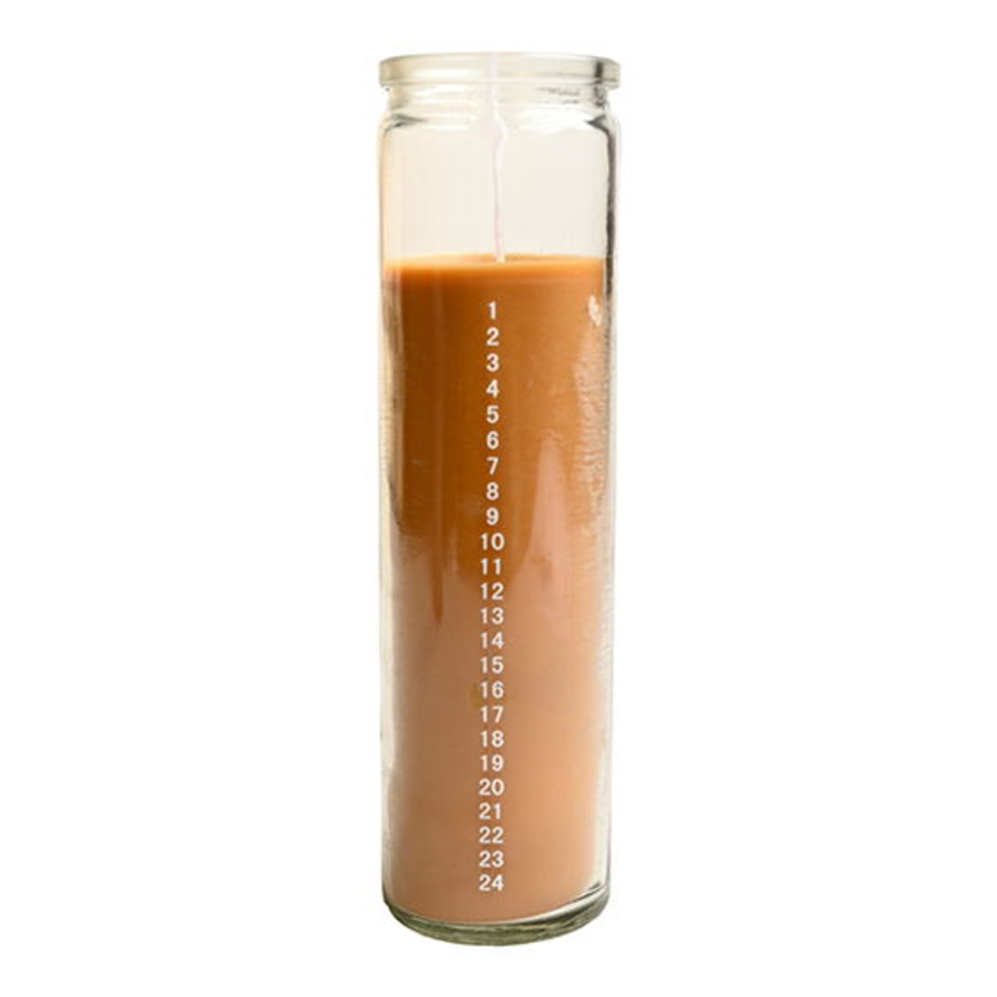 Kalenderkerze im Glas, braun