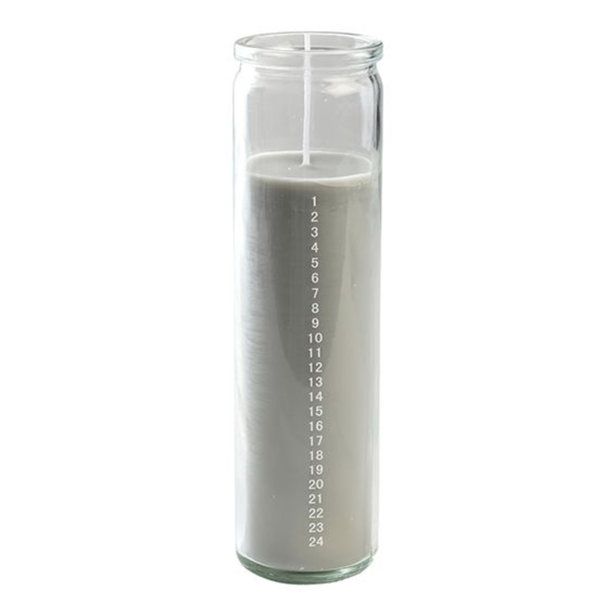 Kalenderkerze im Glas, hellgrün