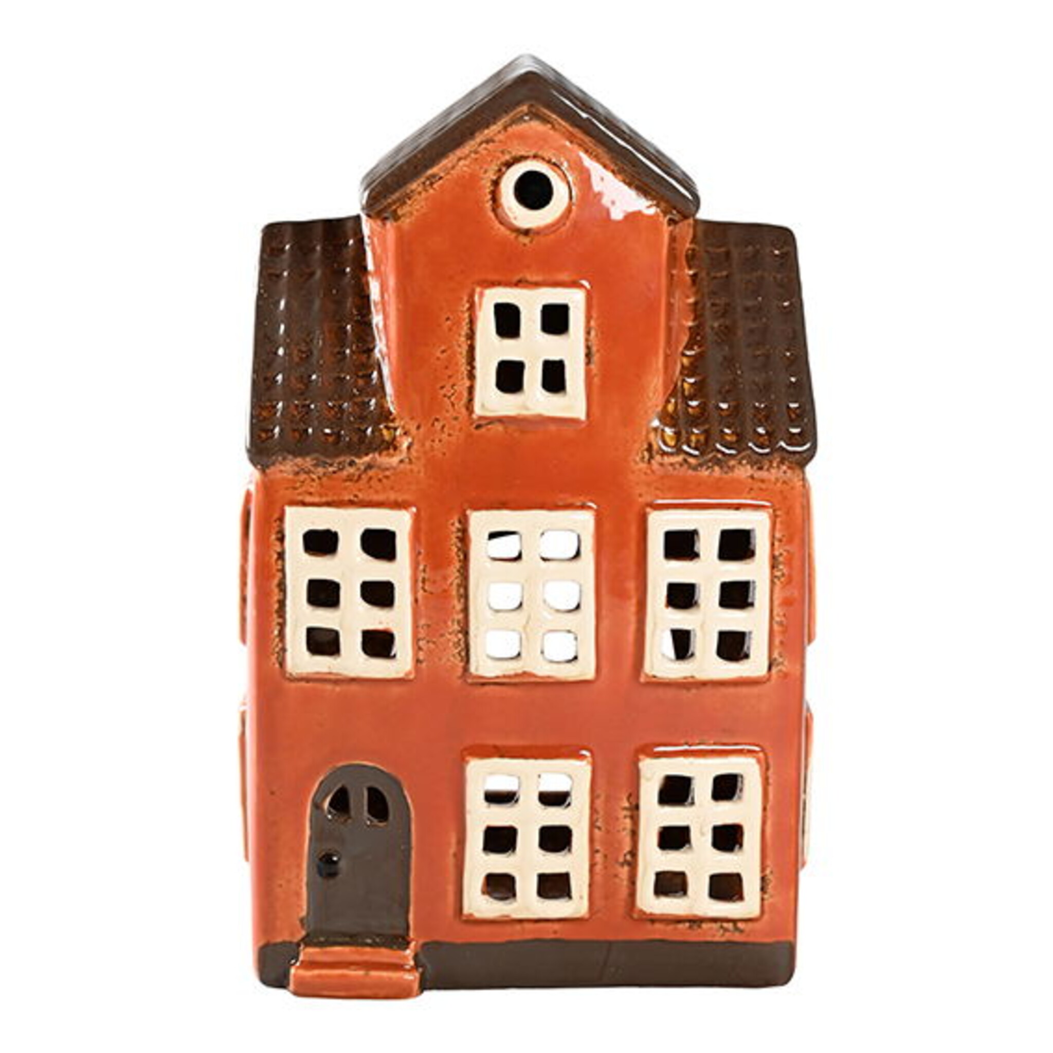 Lichthaus Keramikhaus altes Stadthaus braun, braun 