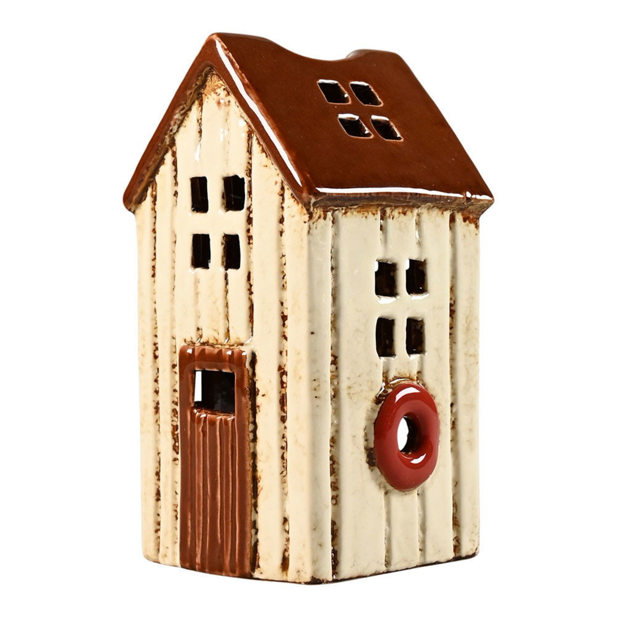 Lichthaus Keramikhaus Strandhütte beige, beige 