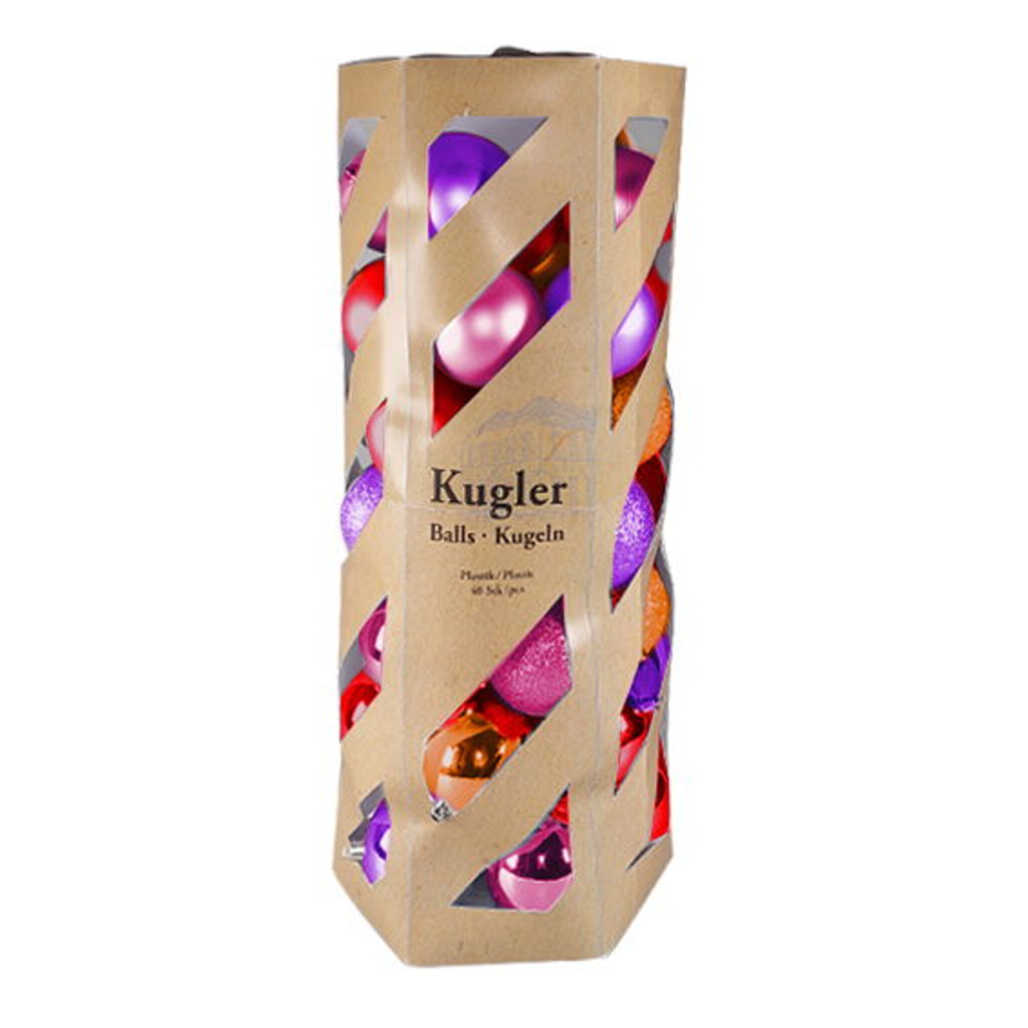 Weihnachtskugeln Mix Box 40er, bunt 