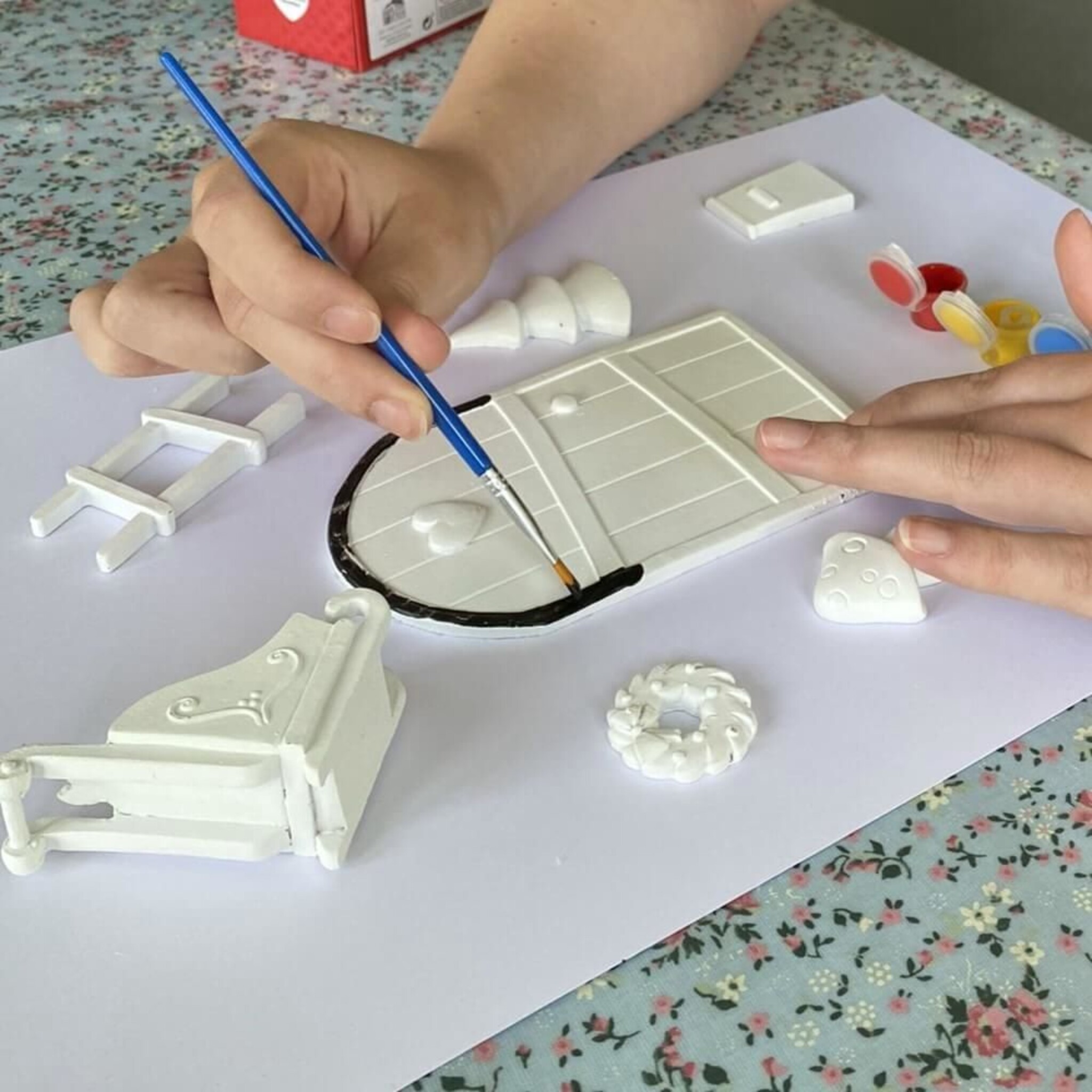 Wichteltür DIY zum selbst gestalten, mit Zubehör, merhfarbig 