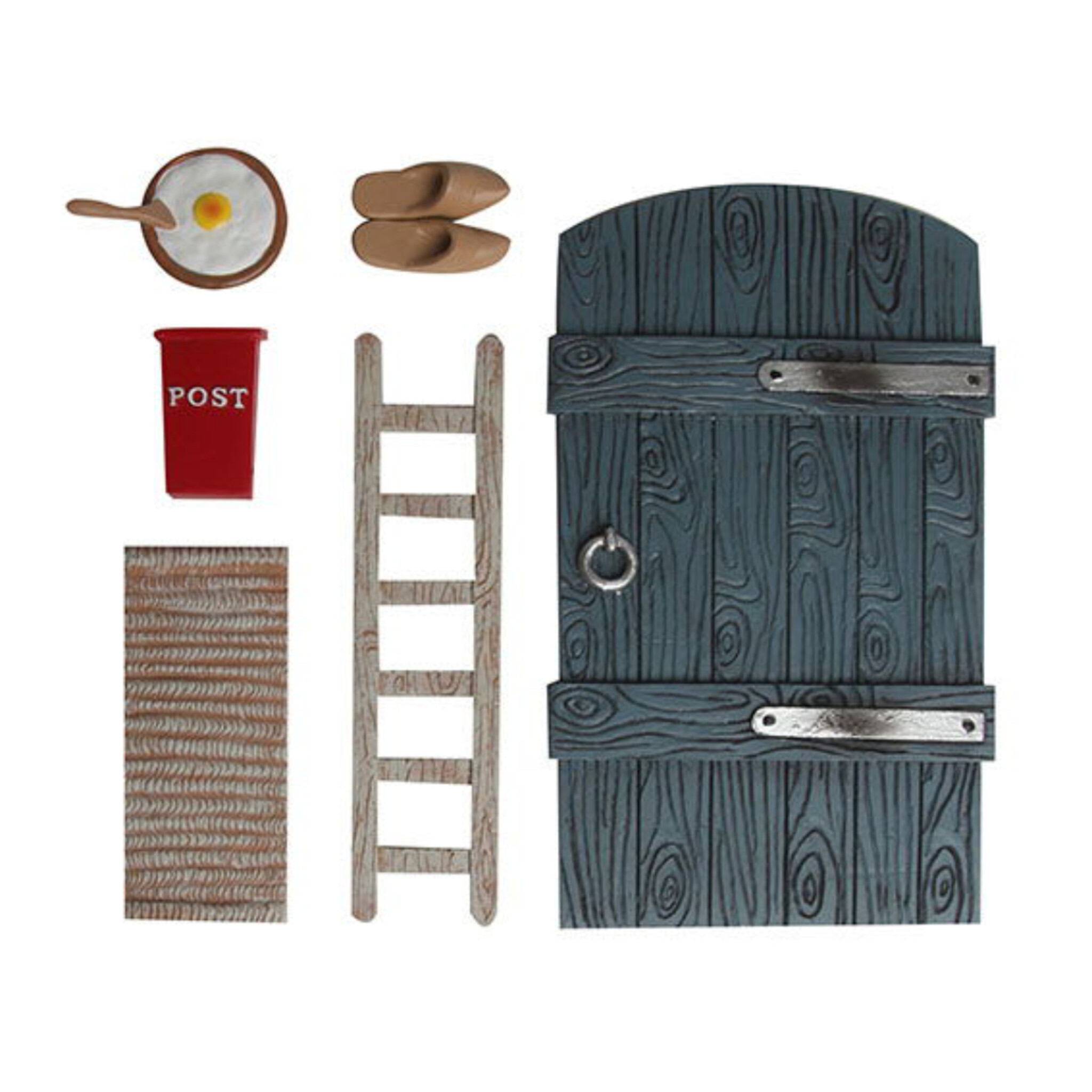 Wichteltür-Set 6-teilig dunkelblau, mit Leiter, dunkelblau