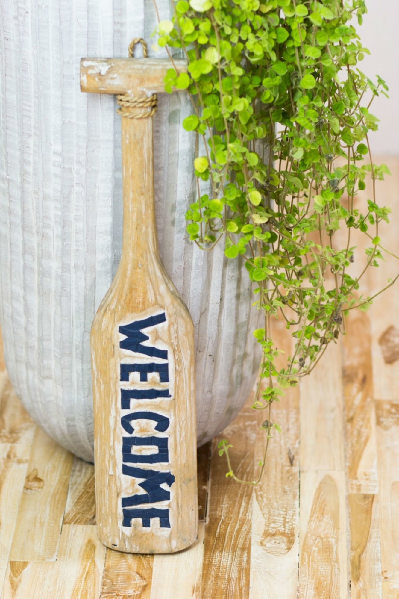 Deko-Paddel Welcome, natur 