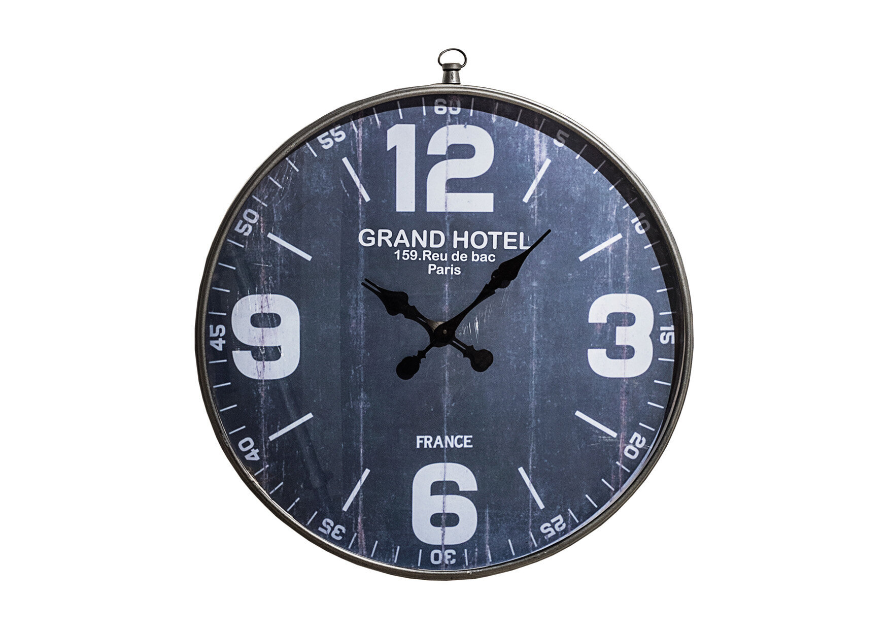 Große Wanduhr Grand Hotel, schwarz 