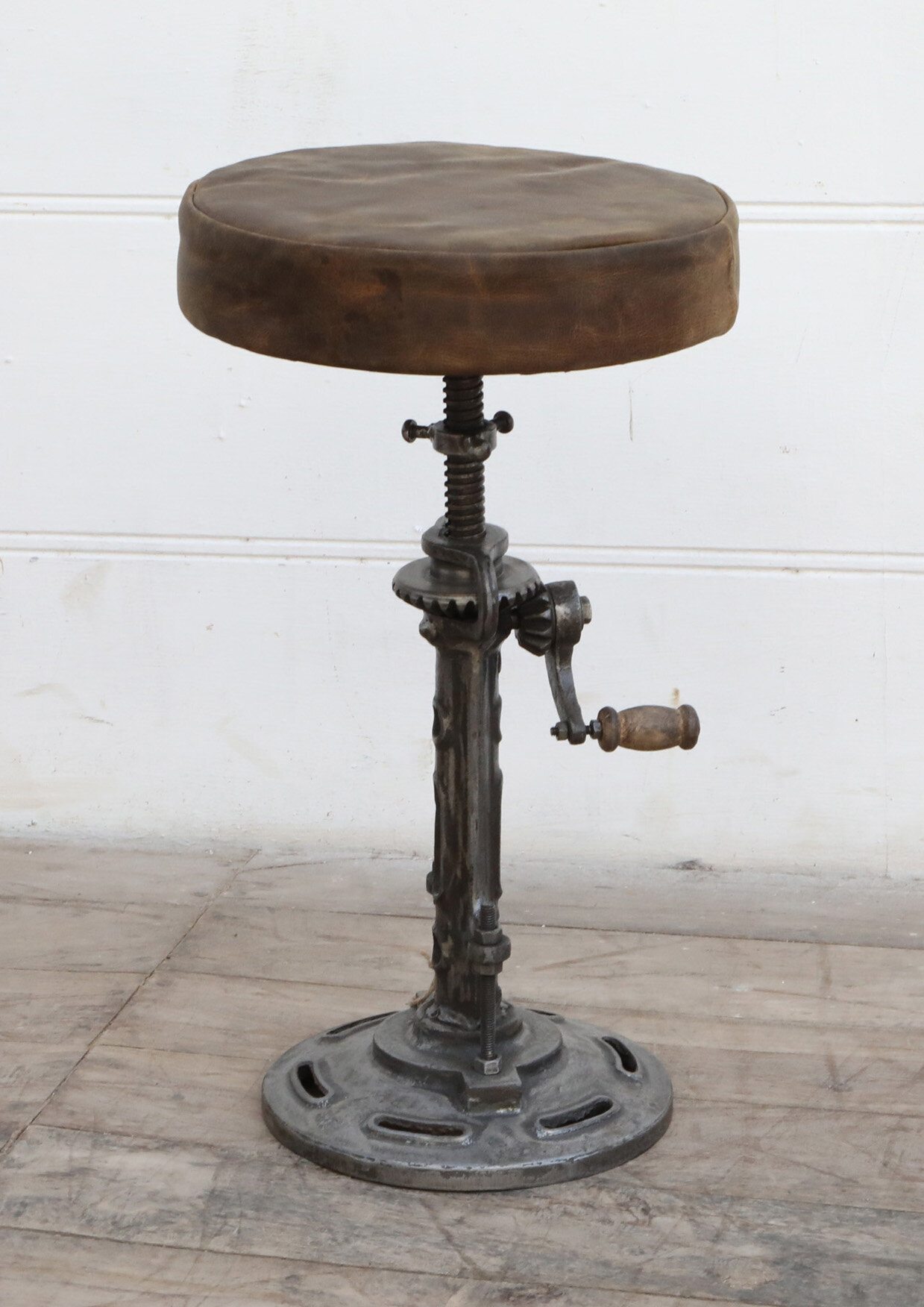 Sitzhocker Clint Vintage-Industrial, braun 