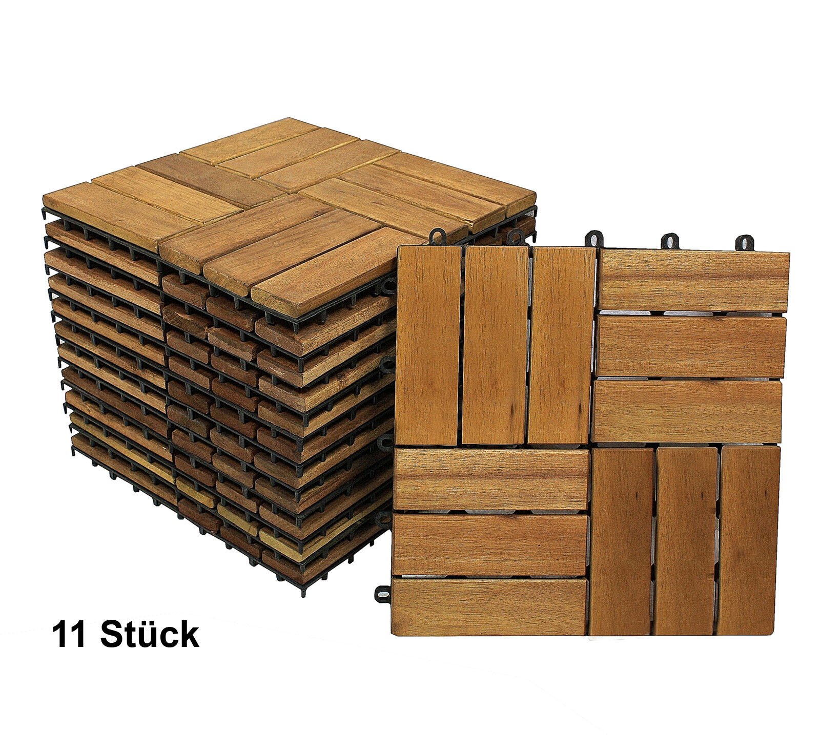 Holzfliesen Bodenfliesen Akazie, natur 