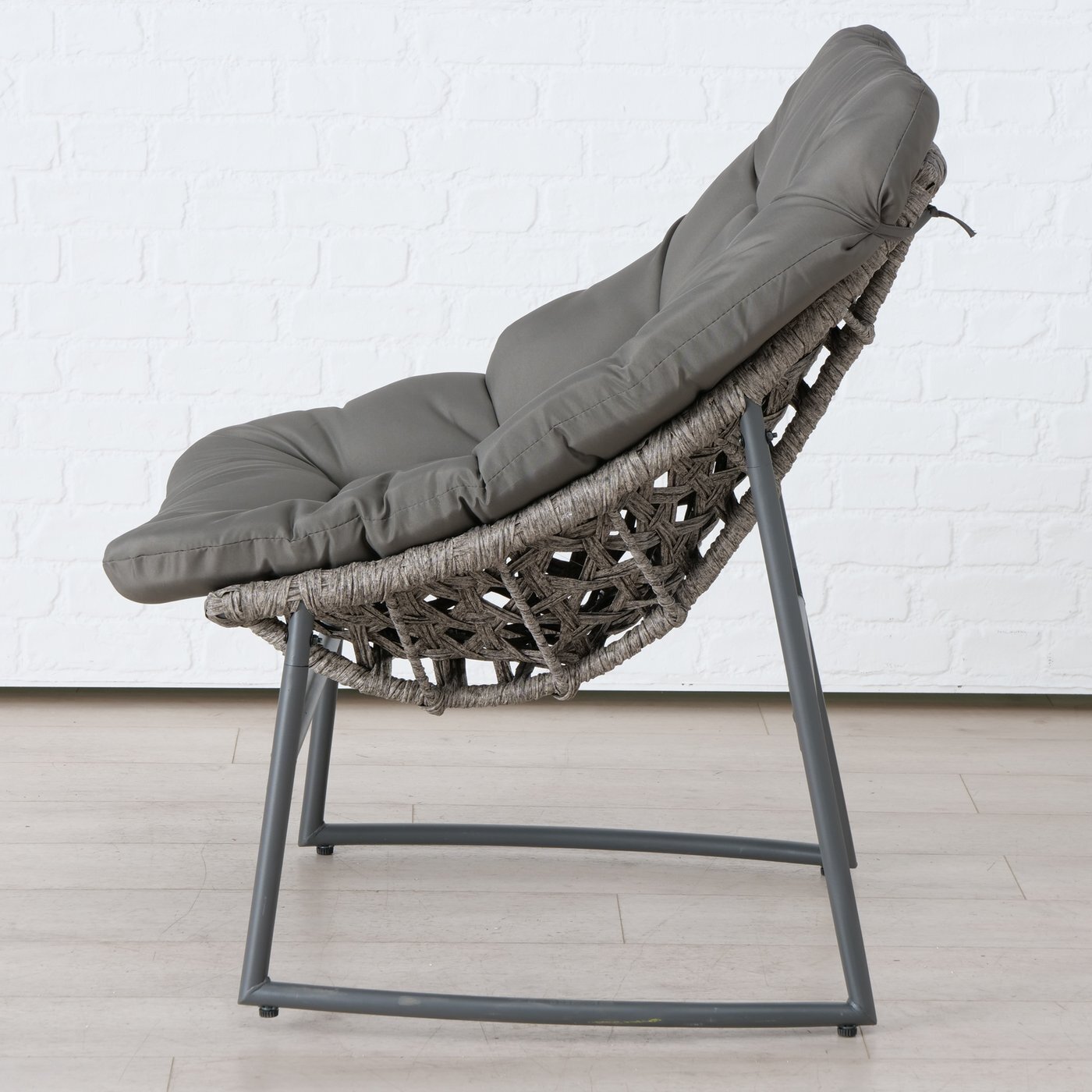 Gartenmöbel Set Levin Rattan, grau 