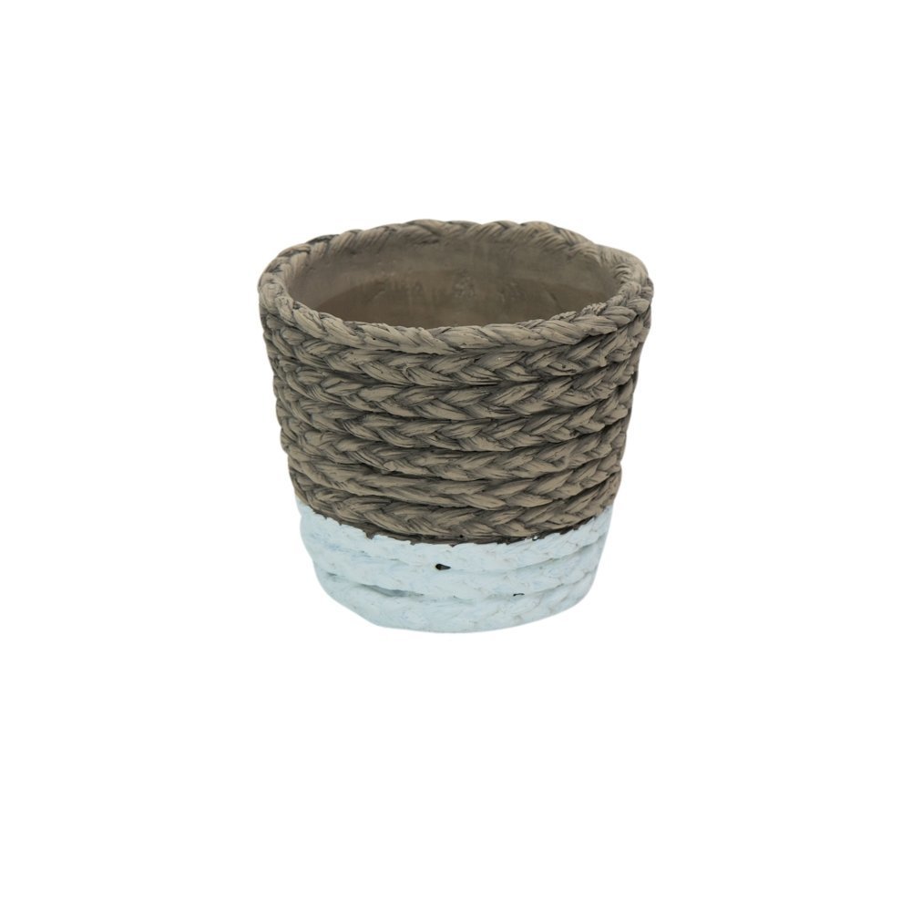 Geflochtener Blumentopf,  15 x 12cm