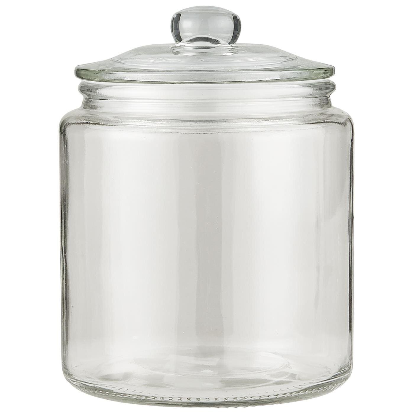 Glasbehälter mit Glasdeckel, farblos Höhe 15,5 cm, Ø 12 cm, 900 ml