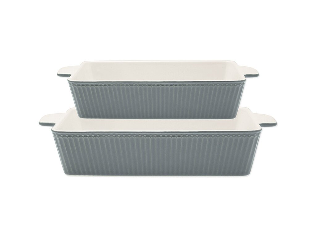 Auflaufform Alice rechteckig 2er Set, stone grey 