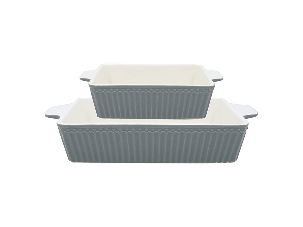 Auflaufformen 2er-Set klein Alice, stone grey 