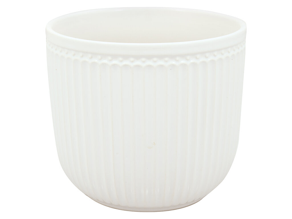 Blumentopf Alice aus Steingut, weiss Ø 14 x H12 cm