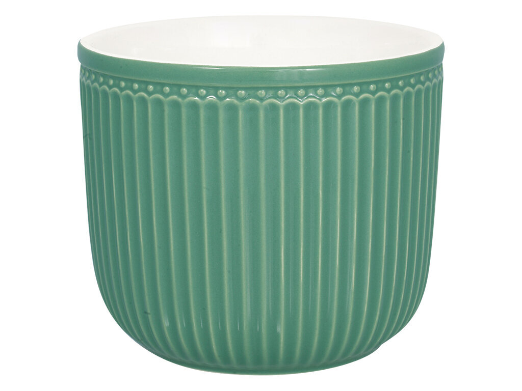 Blumentopf Alice aus Steingut, dusty green Ø 16 x H14 cm