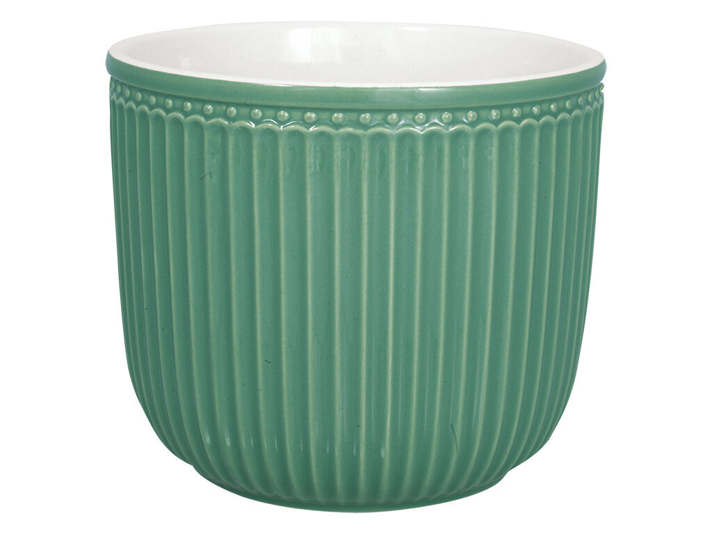 Blumentopf Alice aus Steingut, dusty green Ø 14 x H12 cm