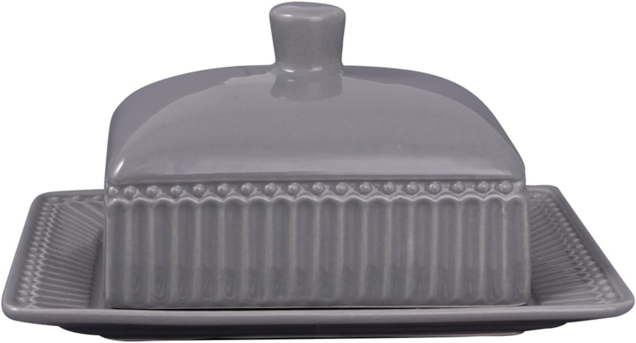 Butterdose Alice, stone grey L17 x B14 x H9 cm