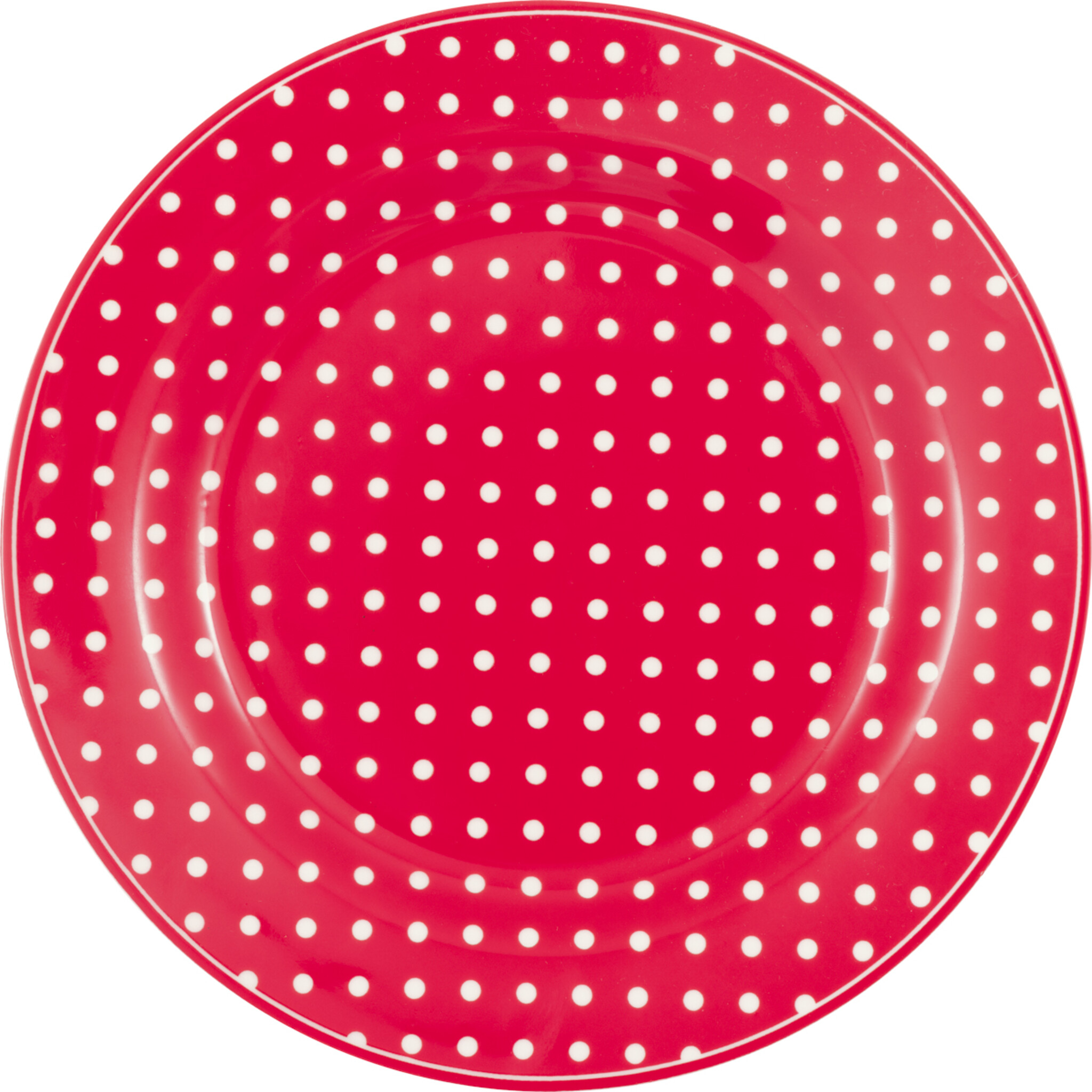 Dessert Teller, Frühstücksteller Dotty, rot 