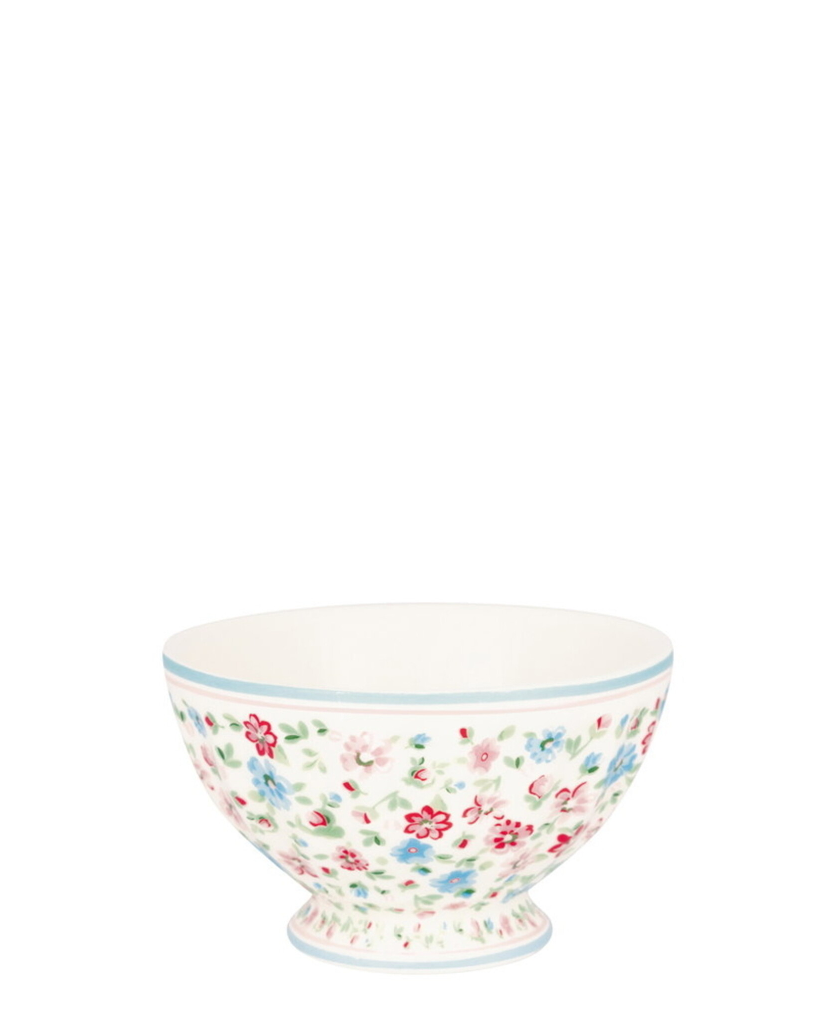 French Bowl Medium Louisa white, pink 