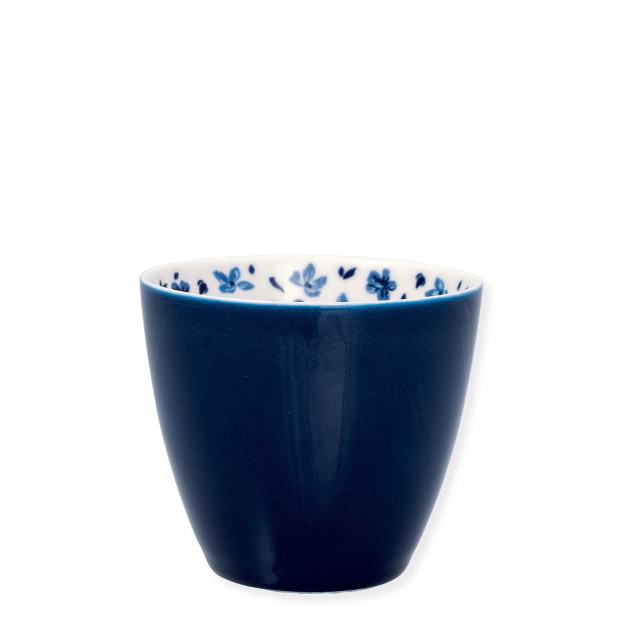 Latte Cup Blue Dahla Inside, blau
