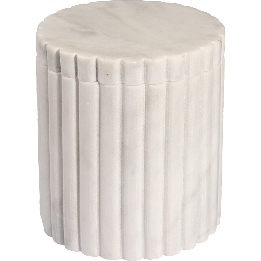 Marmor Aufbewahrungsdose, weiss 