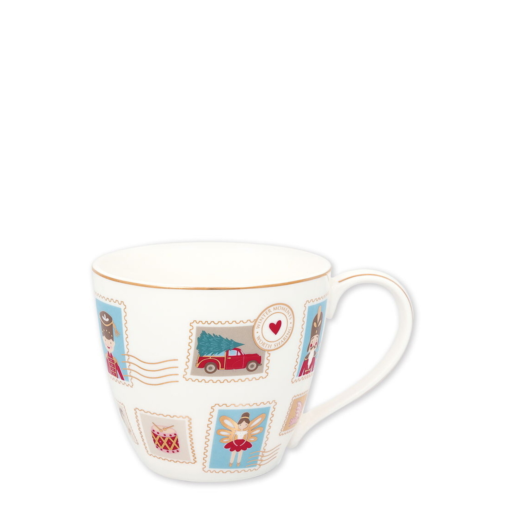 Mug Xmas Letter white, weiss 