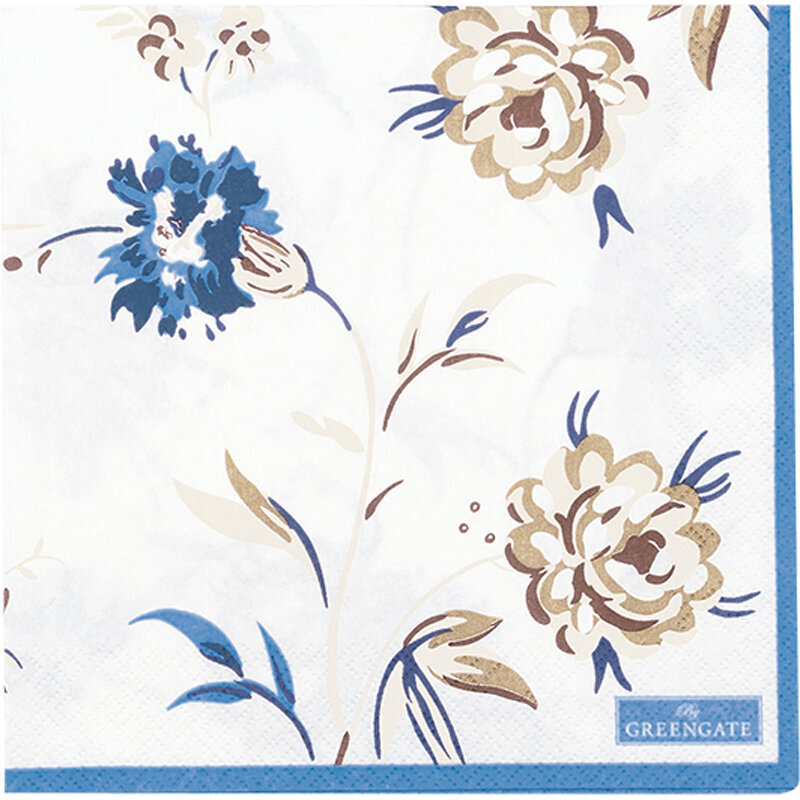 GreenGate Papierservietten Uma, blau 