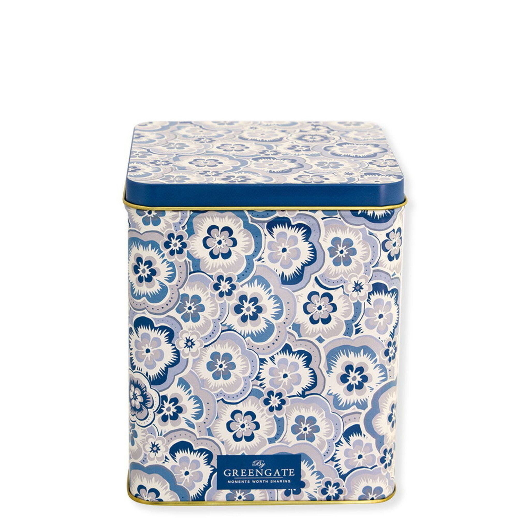 Quadratische Aufbewahrungsdose Selma blue, blau 