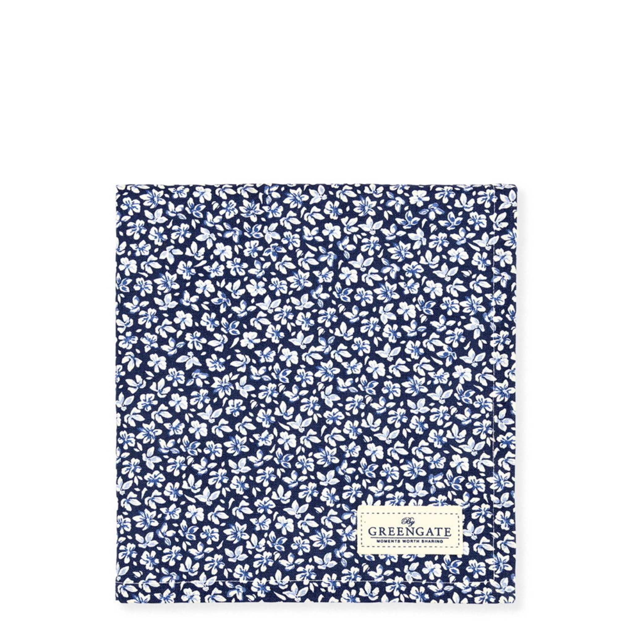 Stoffserviette Dahla blue, blau 