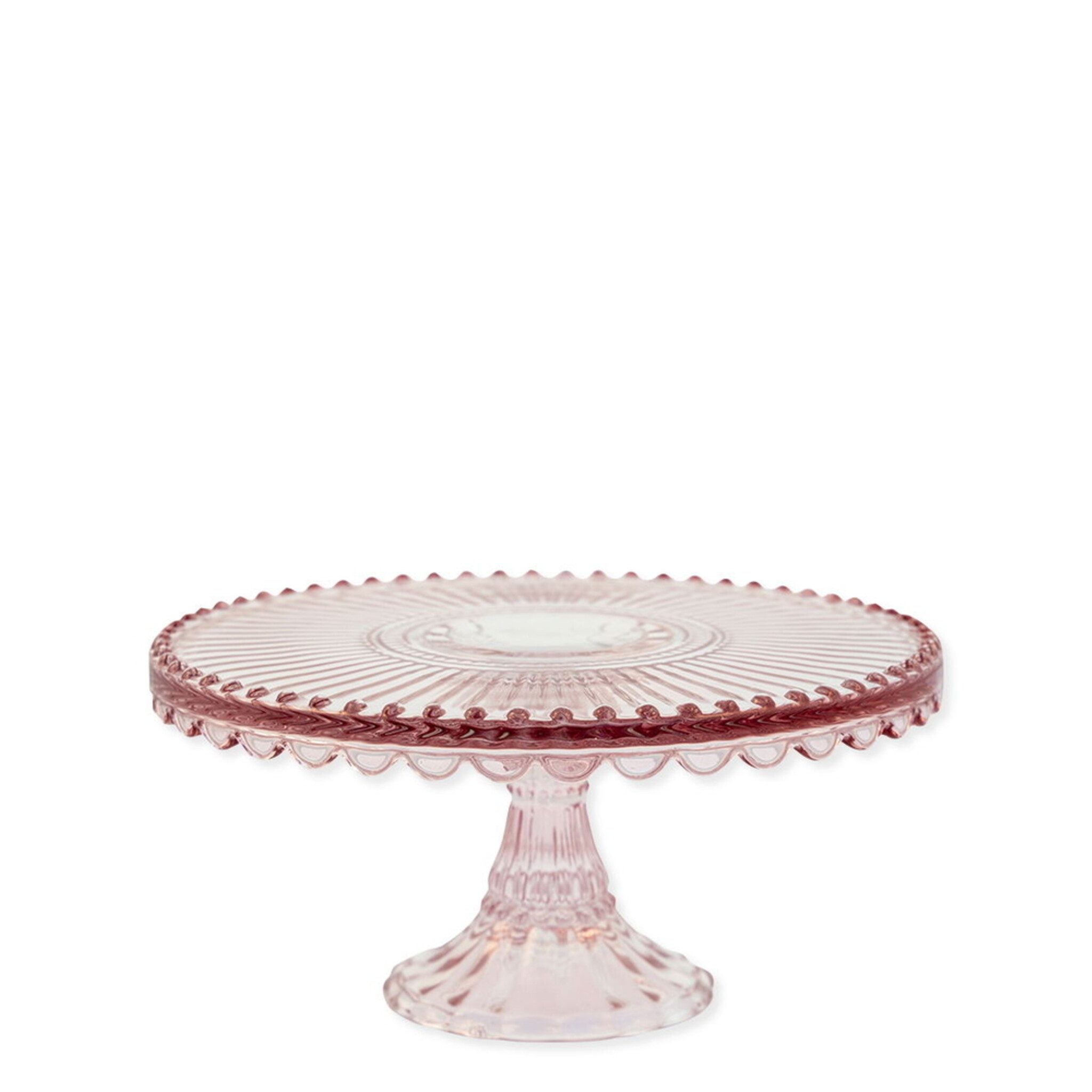 Tortenplatte Kuchenplatte aus Glas Alice, pale pink 