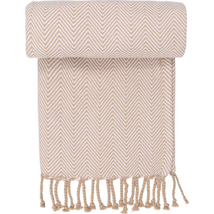 Überwurf Woven, beige 