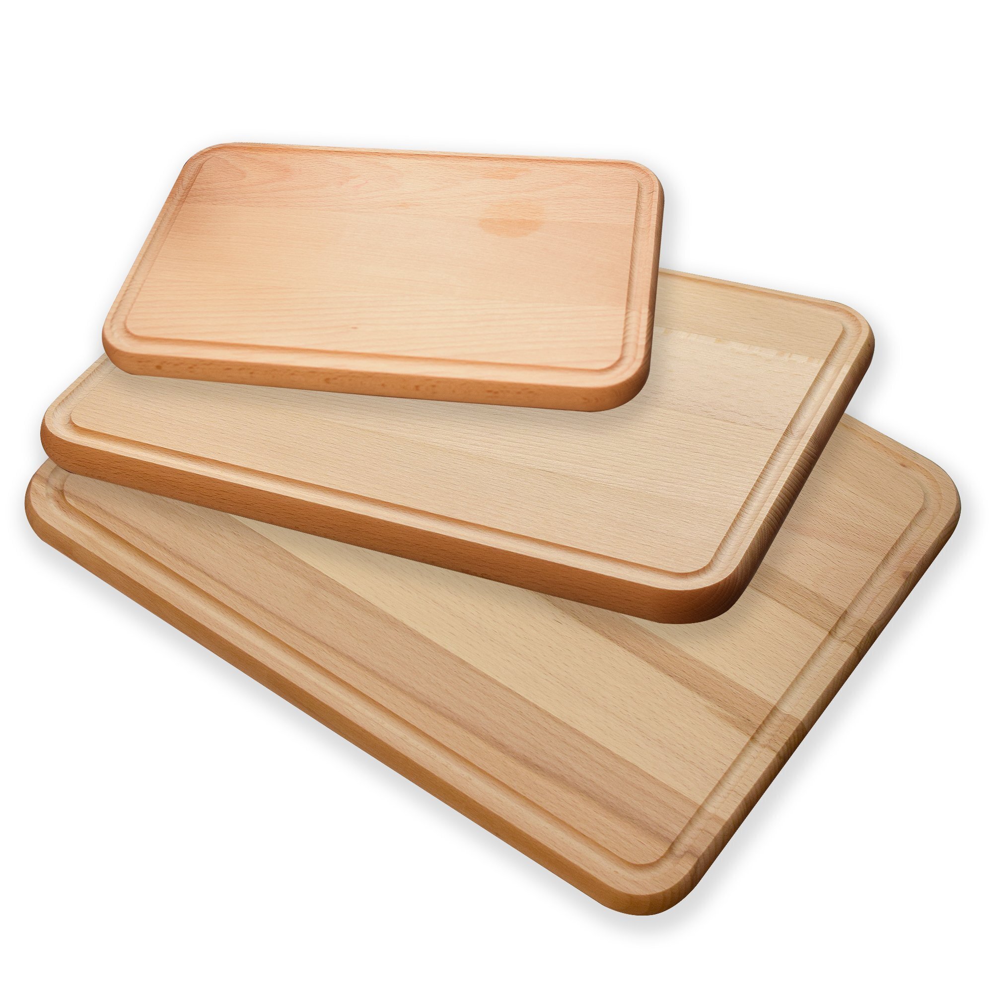 Holz Schneidebretter Buche 3er, natur 