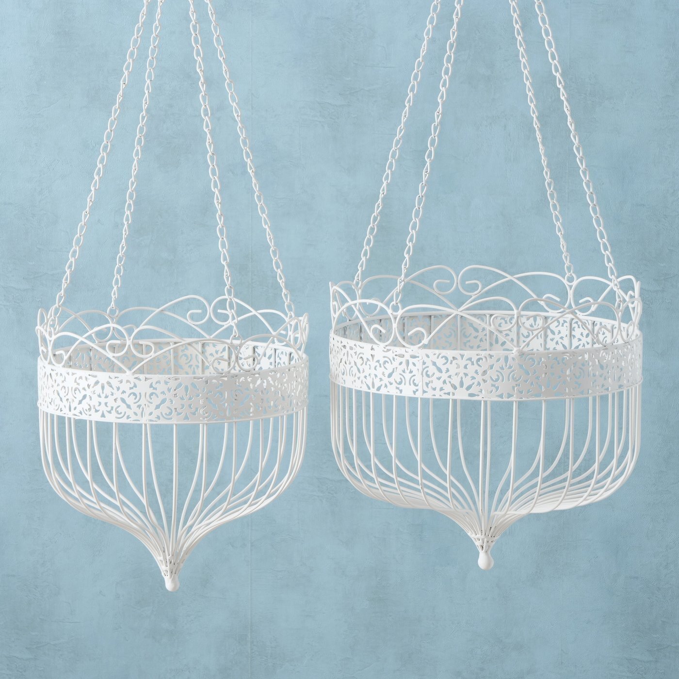 Hängekorb Lilli, 2er, weiss 