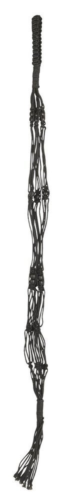 Hänger für Blumentopf schwarz mit schwarzen Perlen, schwarz