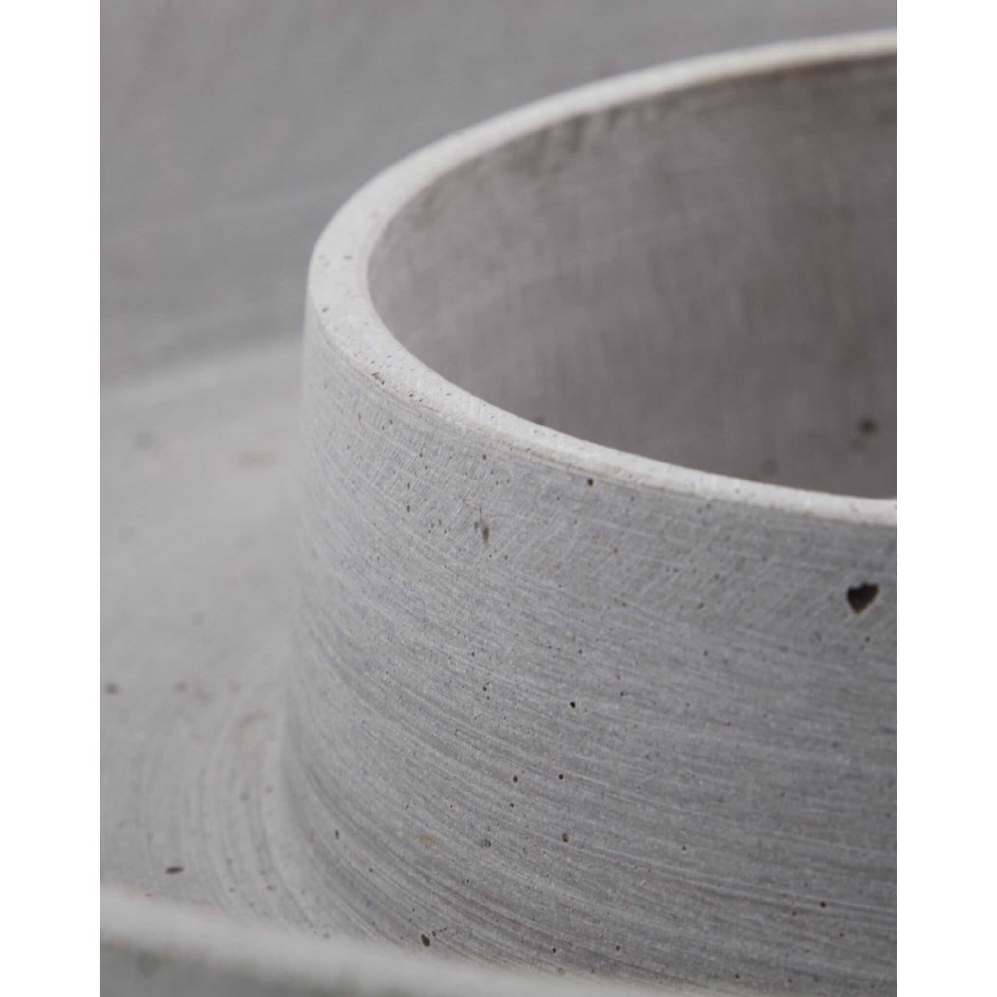 Kerzenständer The Ring, grau Ø 35 cm, Höhe 6 cm