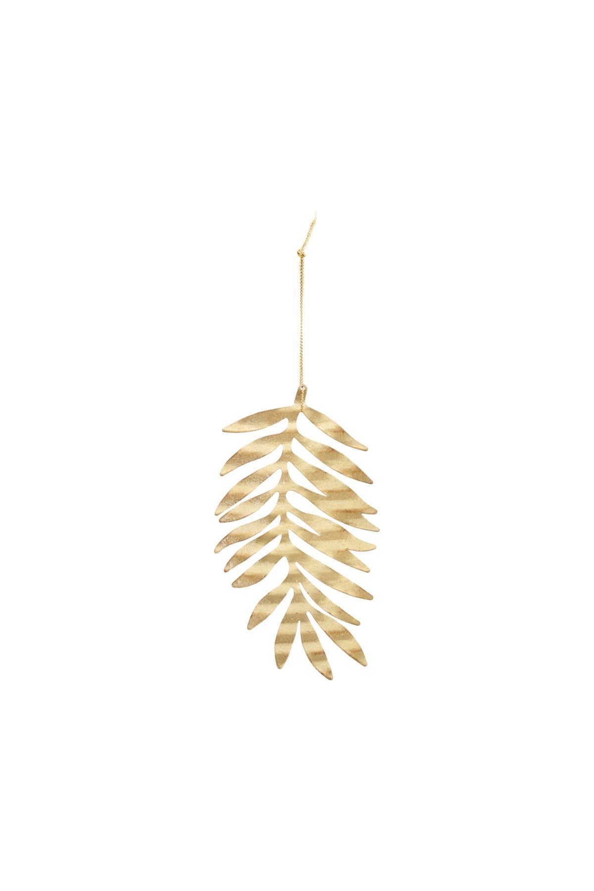 Ornament aus Metall Leaf, gold 