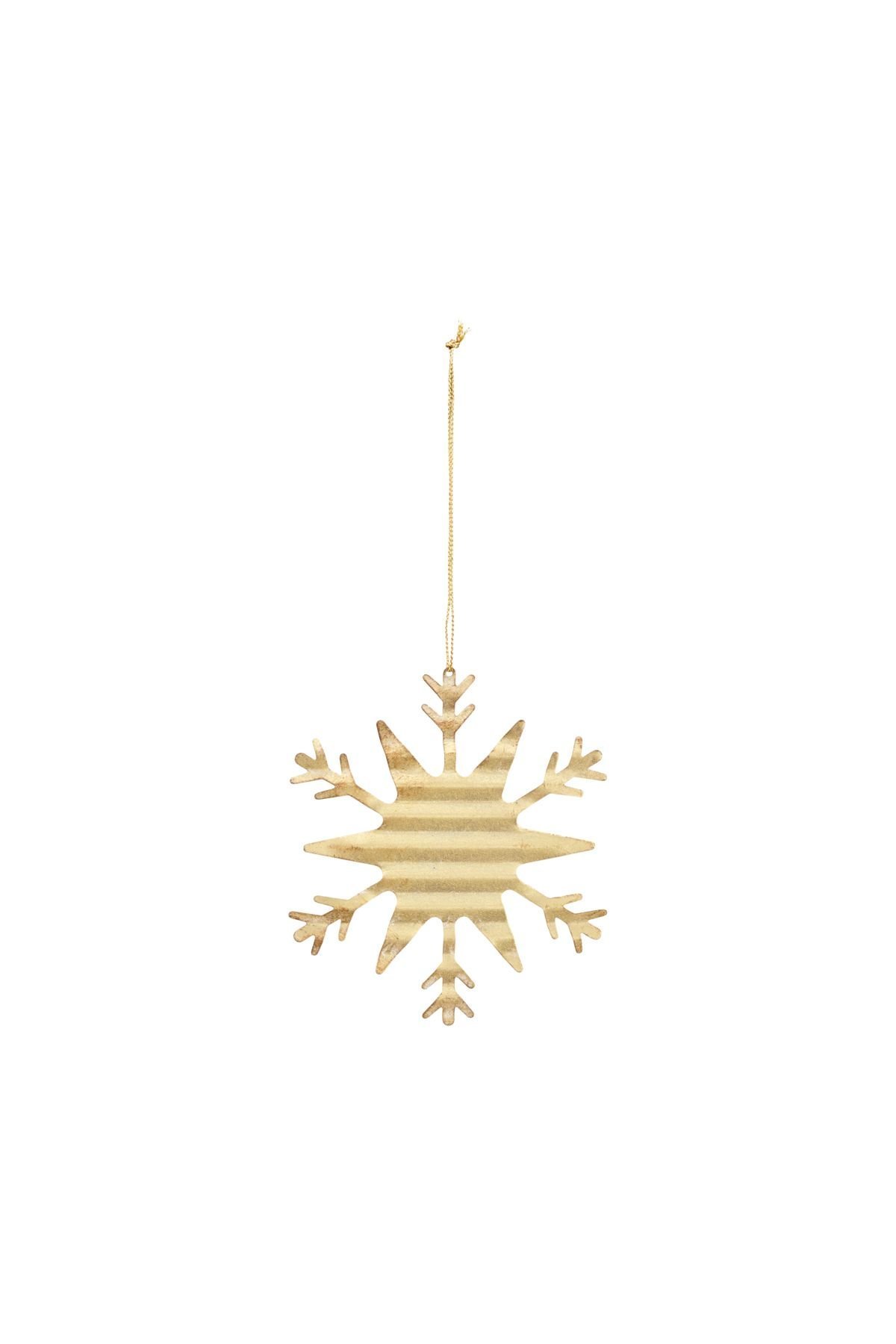 Ornament aus Metall Ice Crystal, gold 