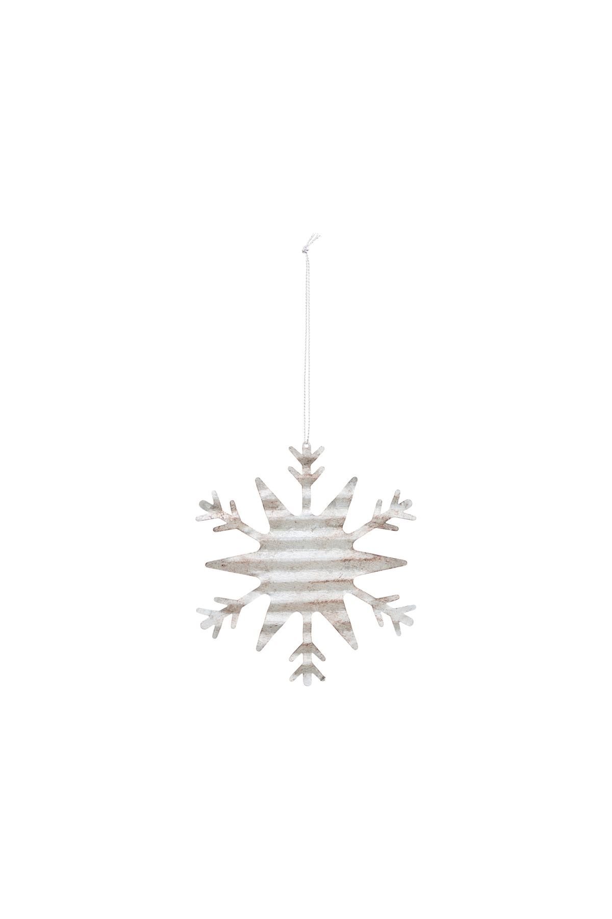 Ornament aus Metall Ice Crystal, silber 