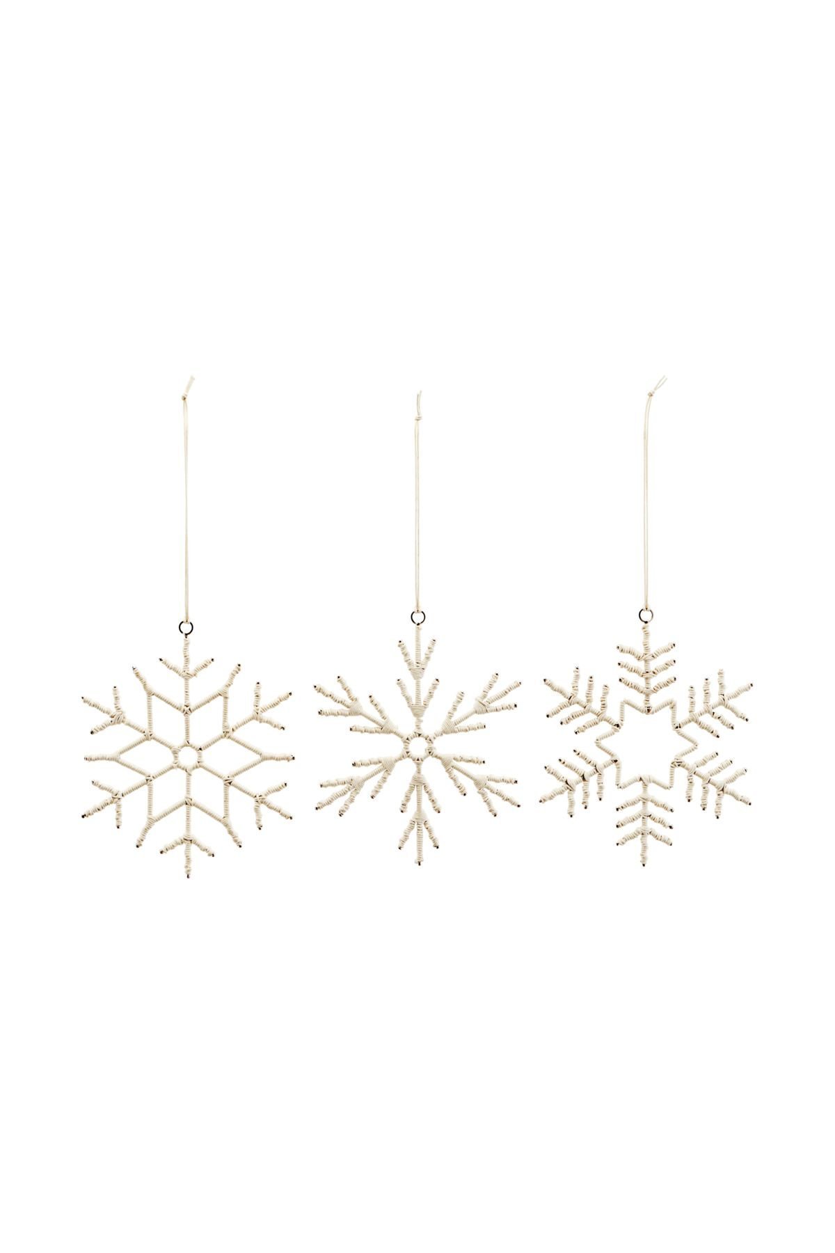 Ornament Soft 3er Set, weiss Ø15cm
