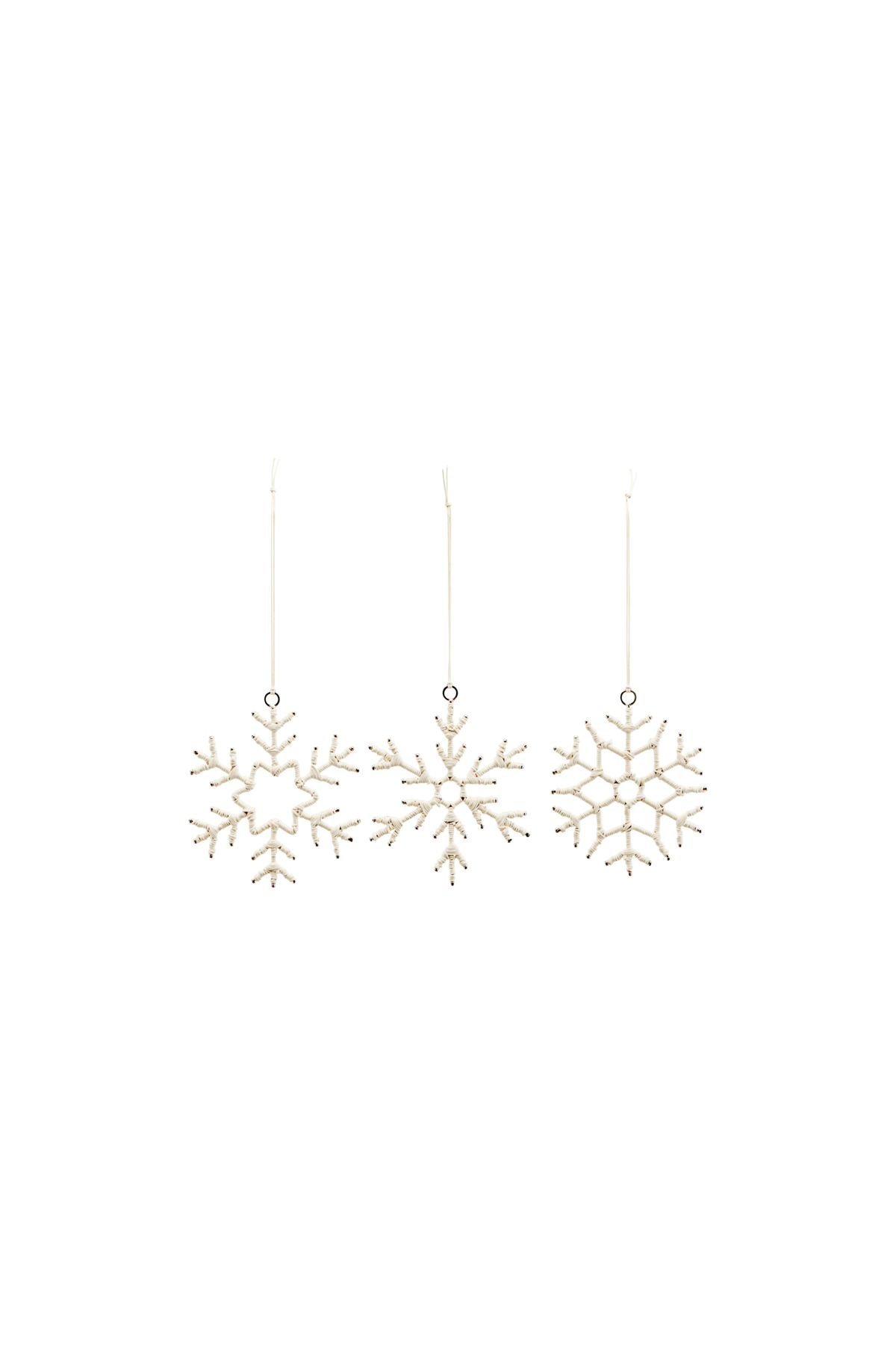 Ornament Soft 3er Set, weiss Ø10cm