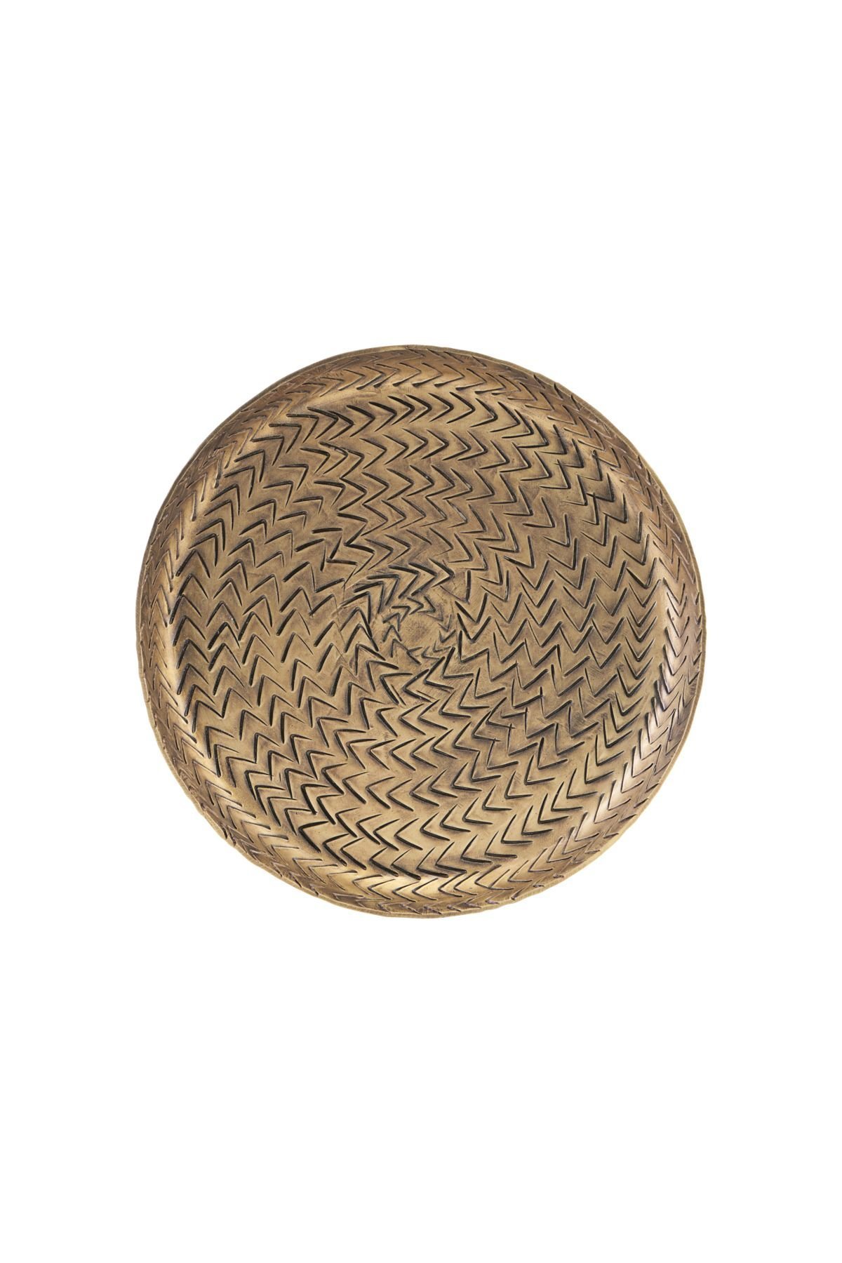 Tablett Rattan, gold Ø16cm
