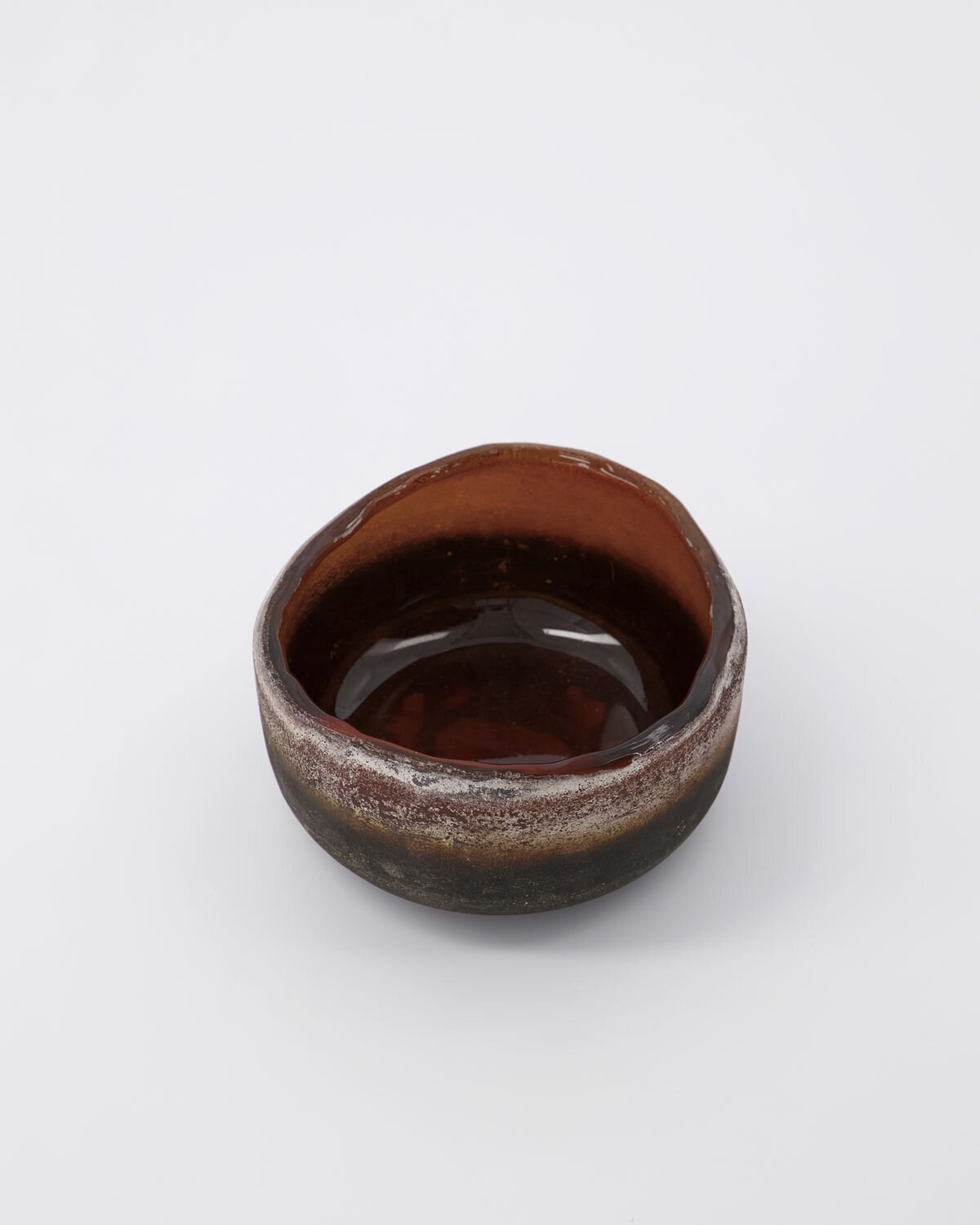 Teelichtglas Pearl, braun 