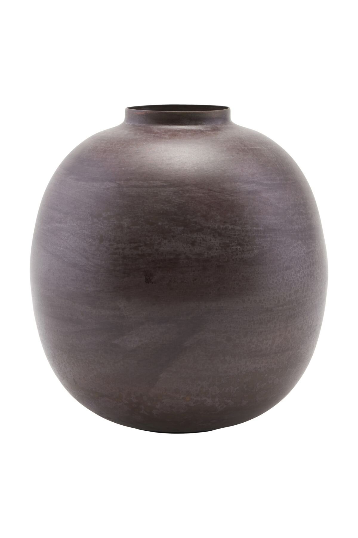 Vase Etnik rund, rotviolett 