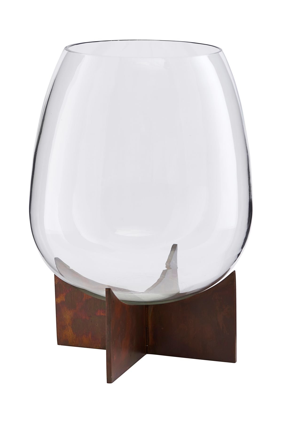 Vase Gravity, metallisch 