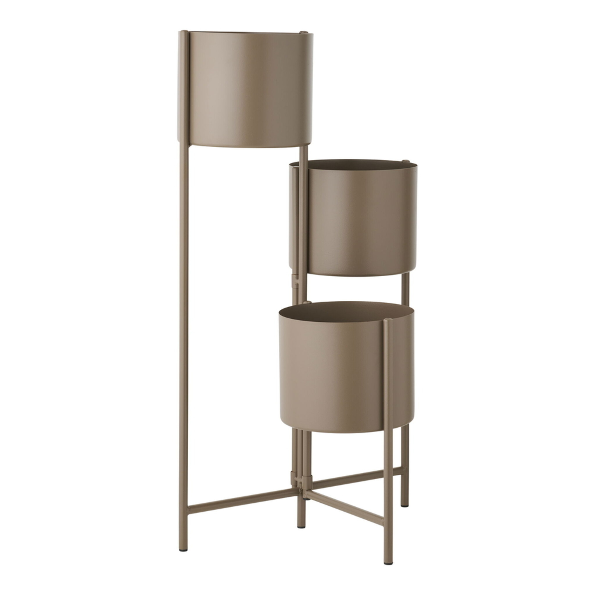 3-fach Blumentopf aus Eisen, braun 