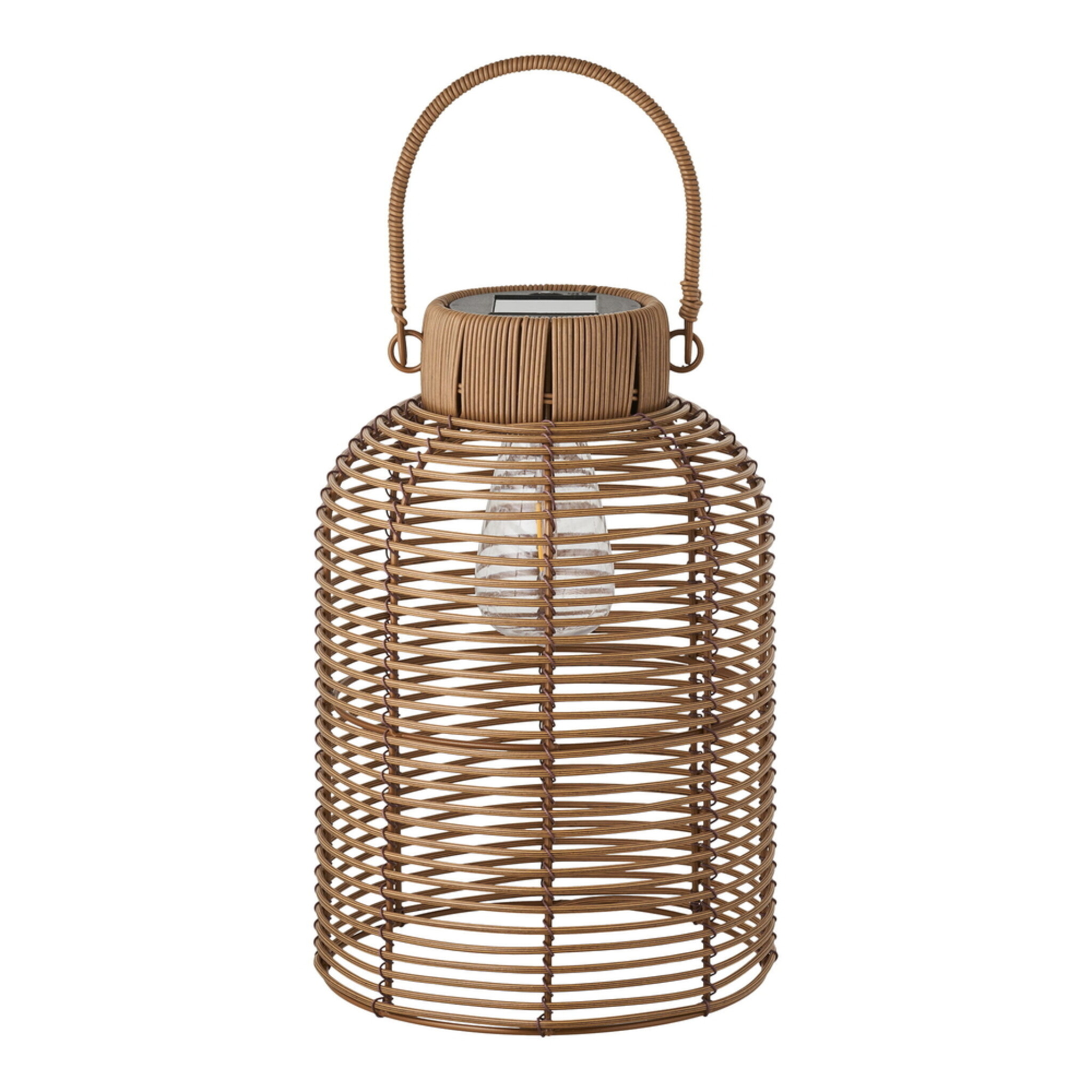 Brentford Garten Lampe mit Solar, Polyrattan, natur
