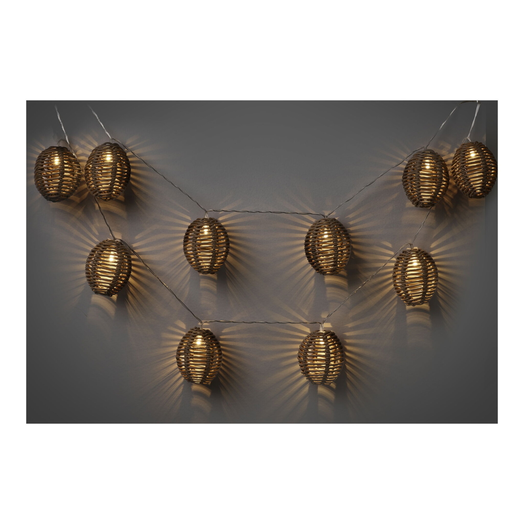 House Nordic Carlisle LED Lichterkette - Natur/Schwarz, natur 