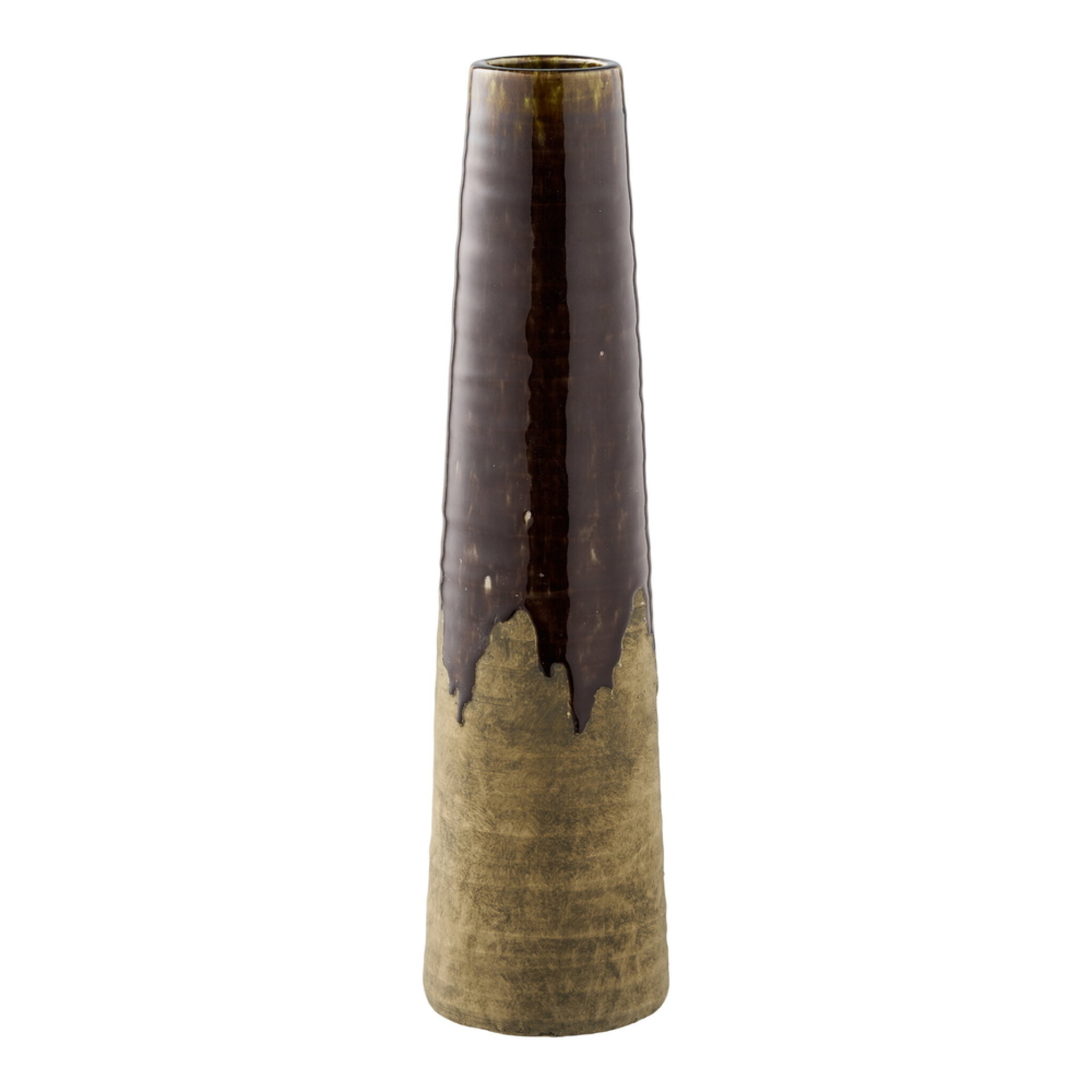 Keramik Vase Braun, braun ø12,5x48 cm