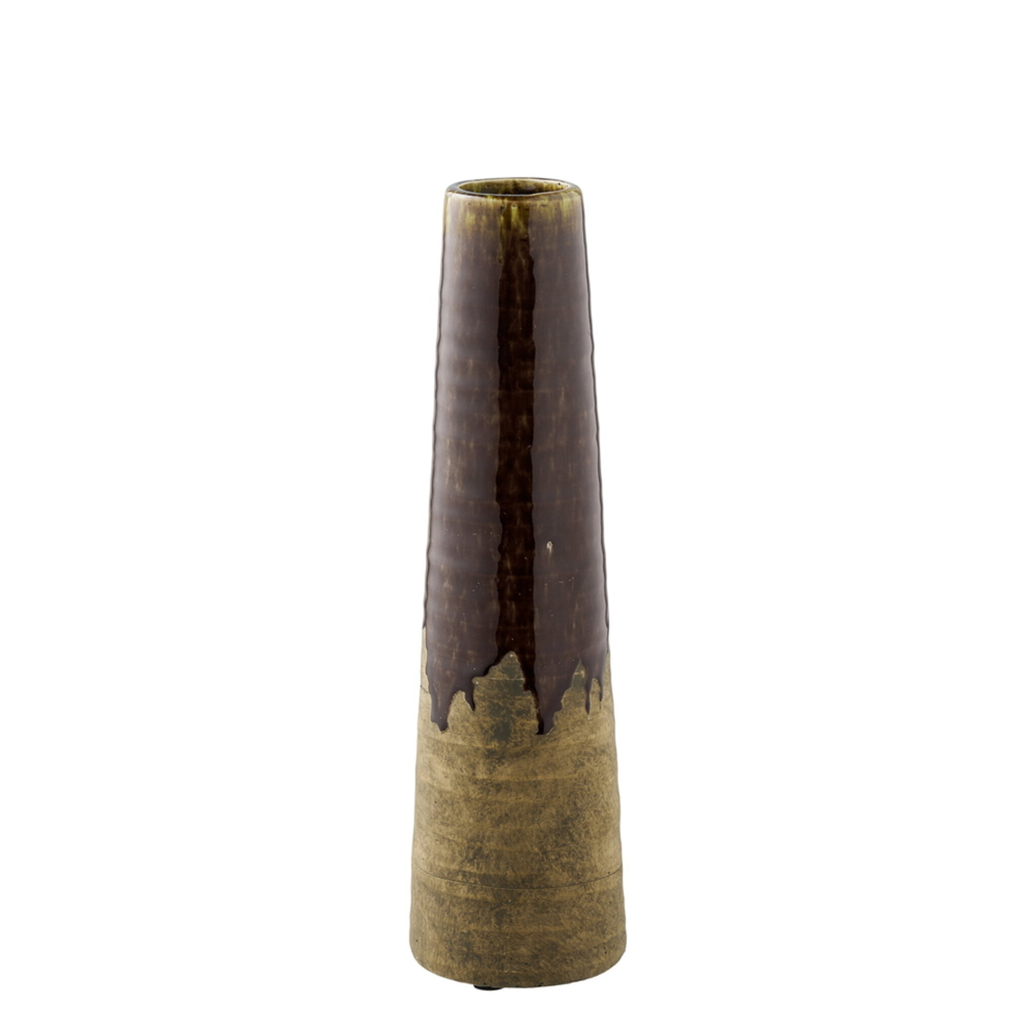Keramik Vase Braun, braun ø11x39 cm