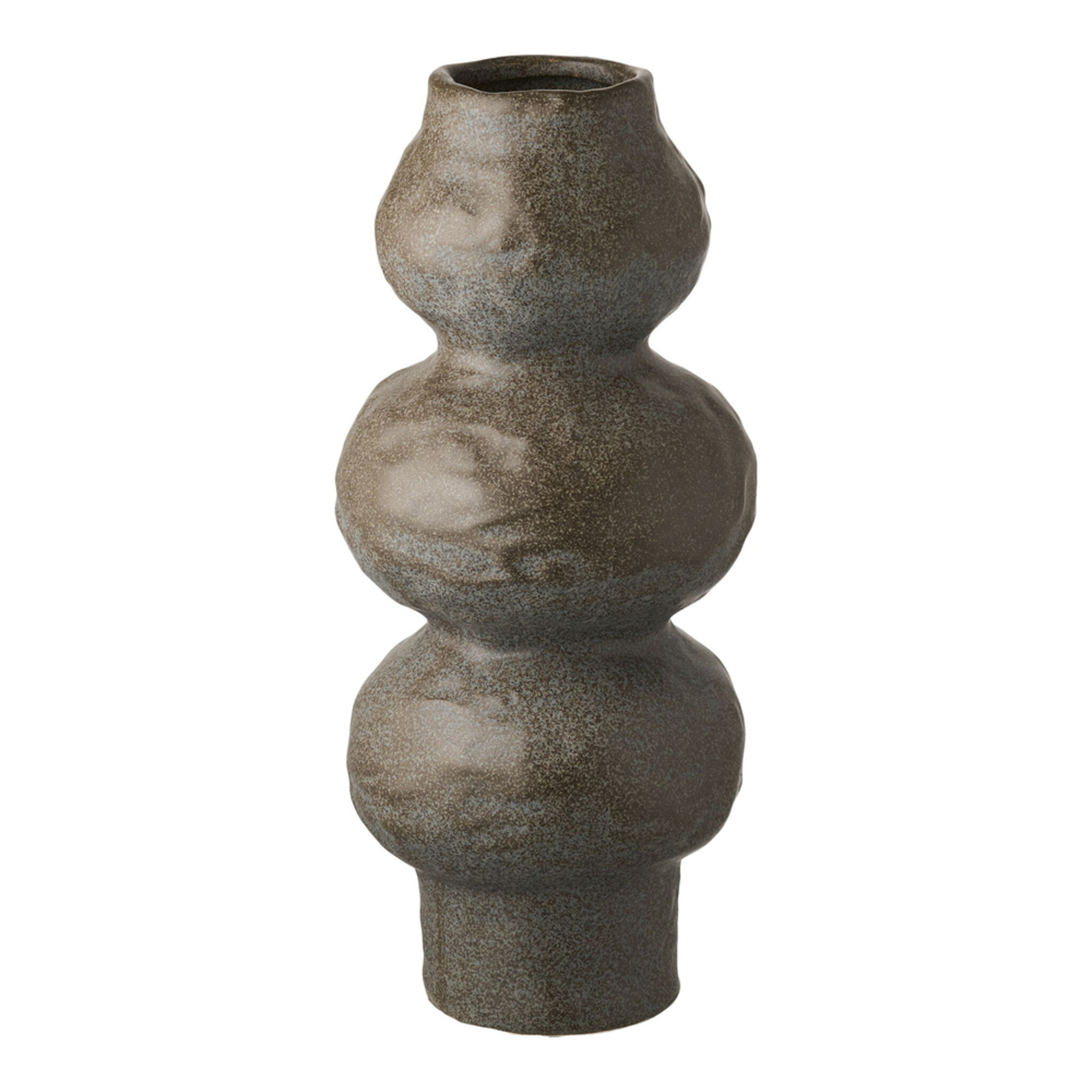 Keramik Vase Dark Grey, grau 