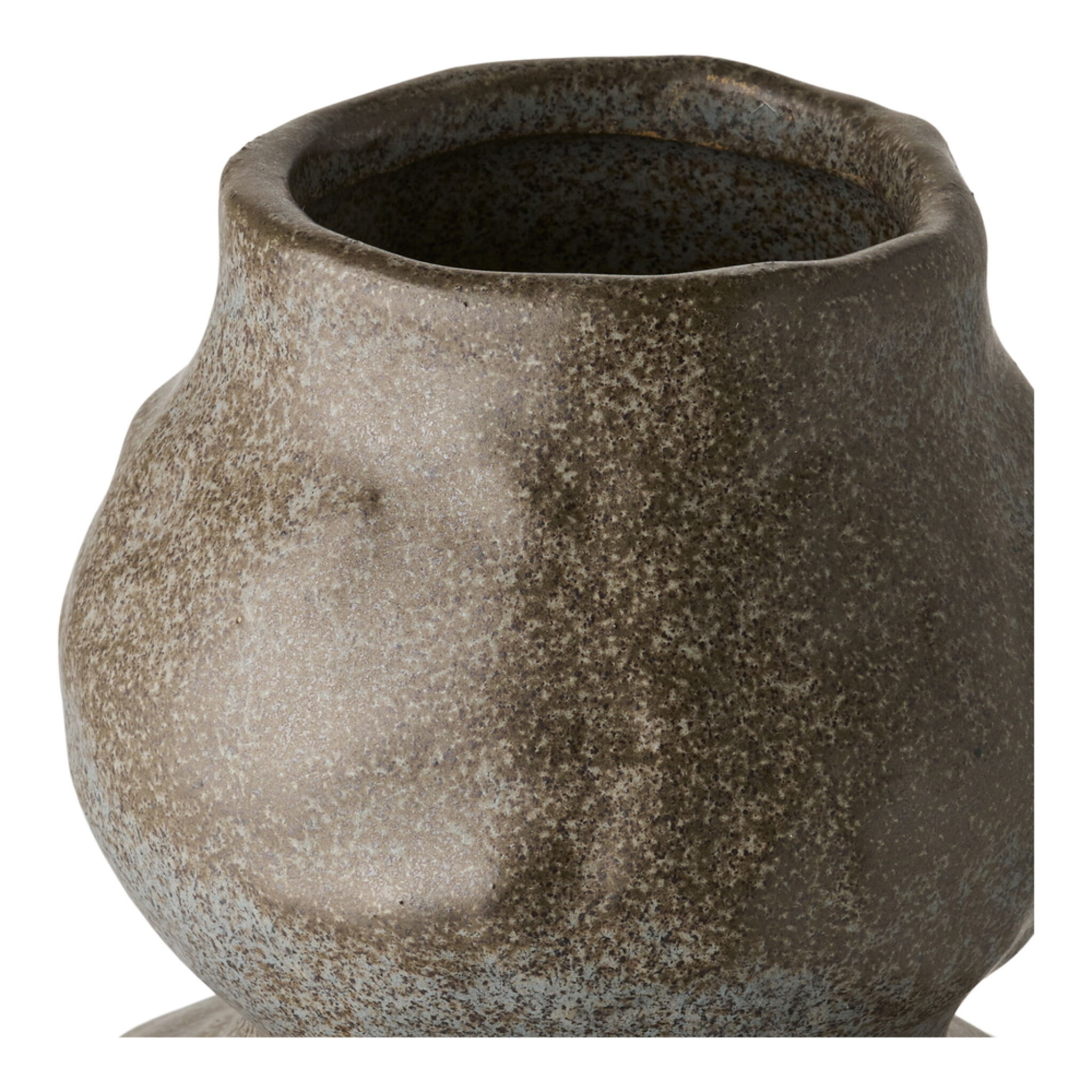 Keramik Vase Dark Grey, grau 